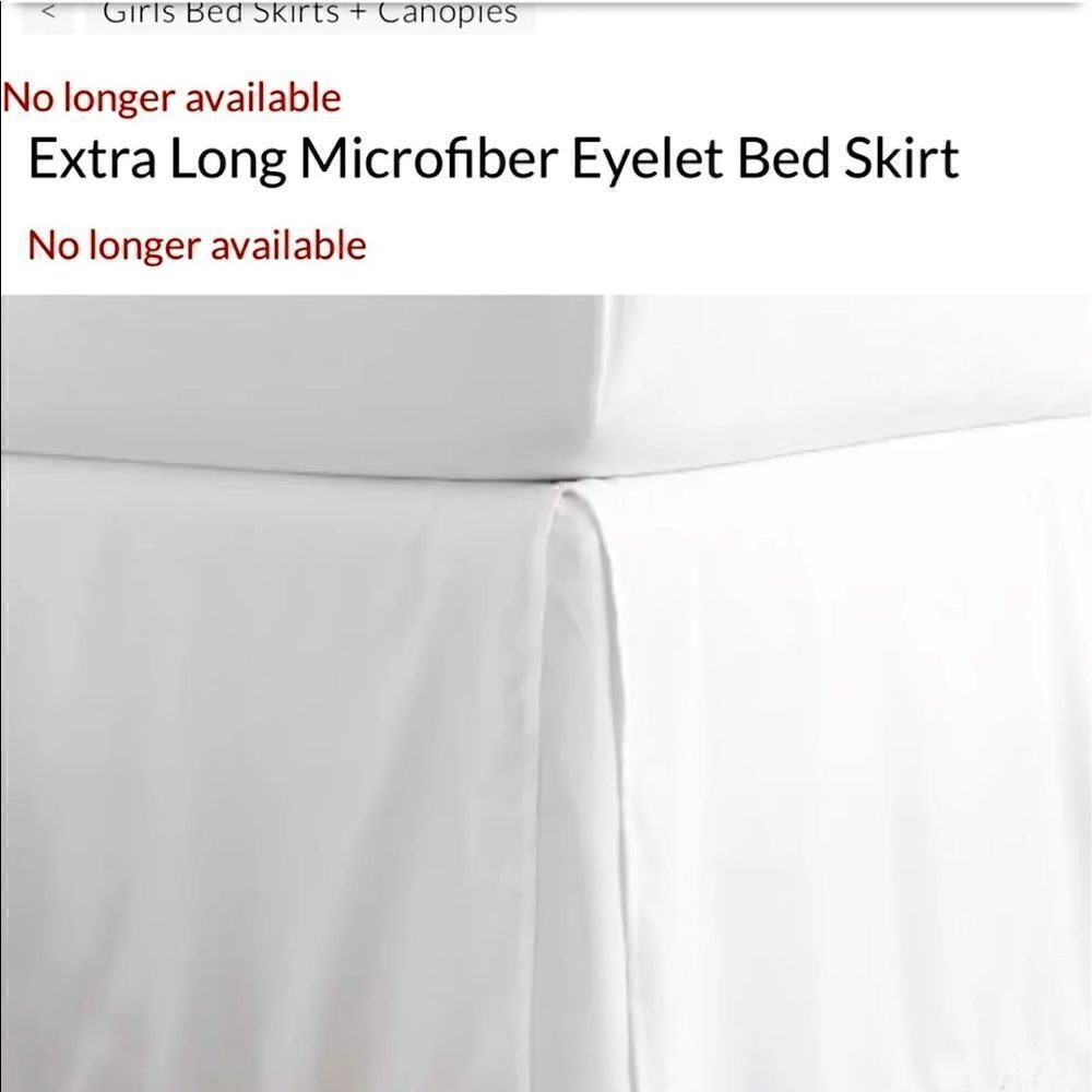 Pottery barn PB teen white eyelet bed skirt twin XL